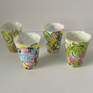 Lilly Pulitzer plastic Pool Cups